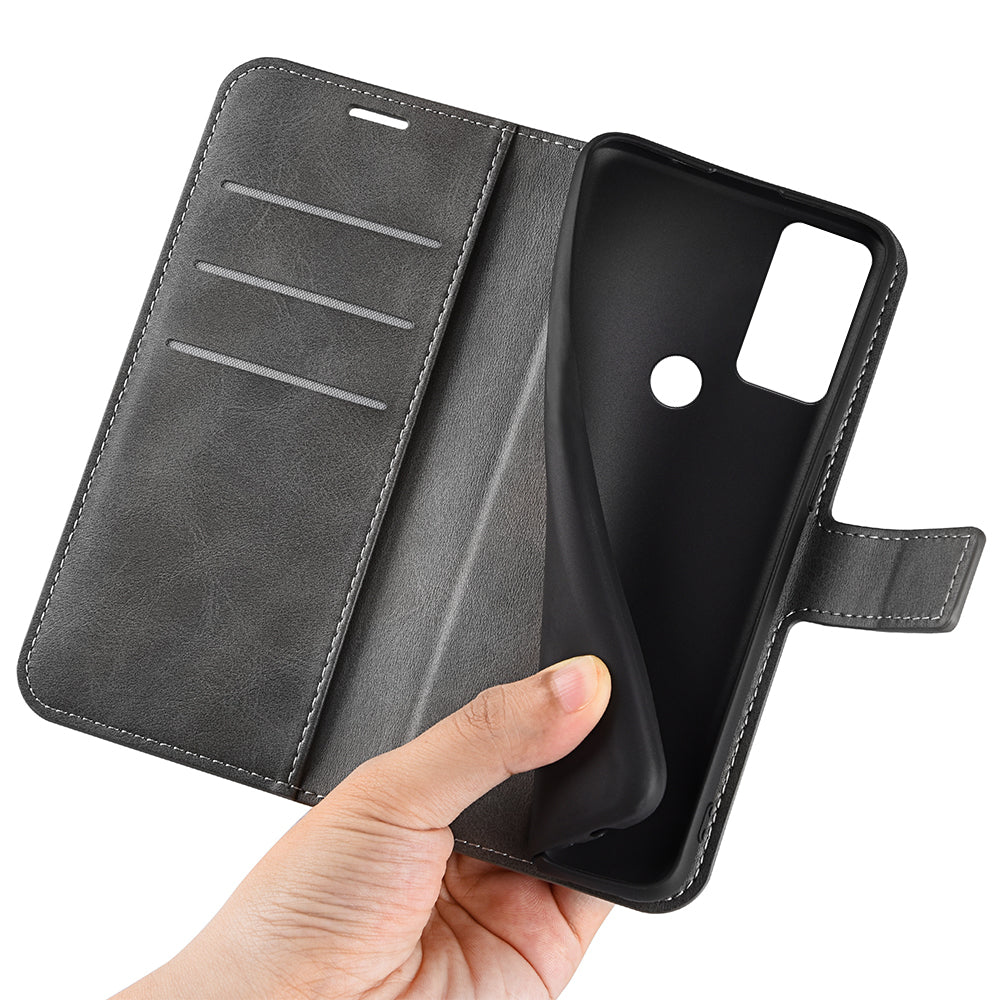 For Motorola Moto G Play (2023) 4G Calf Texture PU Leather Wallet Case Square Magnetic Clasp Stand Flip Phone Cover For Motorola Moto G Play (2023) 4G Calf Texture PU Leather Wallet Case Square Magnetic Clasp Stand Flip Phone Cover
